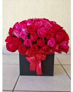 Caja con 120 Rosas