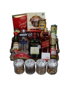 Canasta de Whisky y Vodka