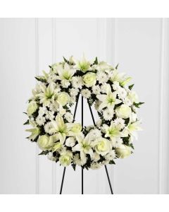 Corona Funeral con Rosas & Lilis